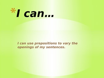 Opening with a Preposition