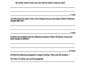 Father Christmas and Me Guided Reading Activity