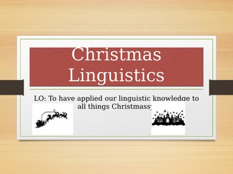 Christmas Linguistics - an exploration of the language of Christmas