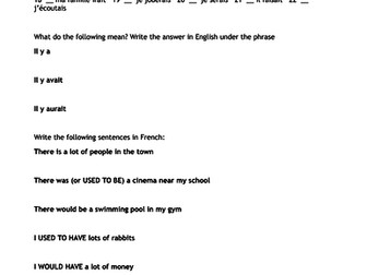 Conditionnel vs. imparfait