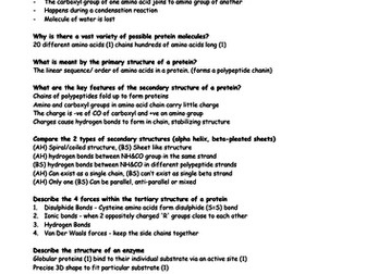 MODEL ANSWERS for Biology Edexcel Alevel (SNAB), Topic 2 - Genes & Health