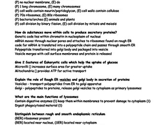 MODEL ANSWERS for Biology Edexcel Alevel (SNAB), Topic 3 - The Voice of the Genome