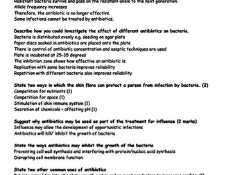 MODEL ANSWERS for Biology Edexcel Alevel (SNAB), Topic 6 - Forensics, Infection and Immunity
