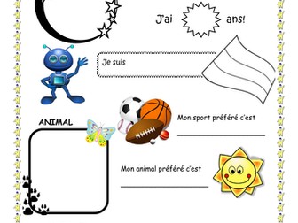 C'est moi! Worksheet