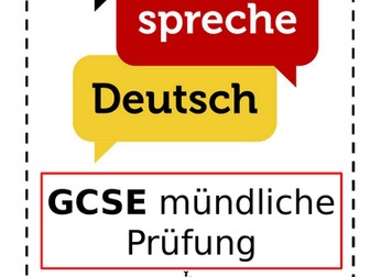 German GCSE speaking exam help and revision booklet