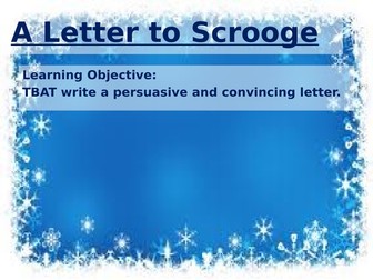 A Christmas Carol - letter to Scrooge