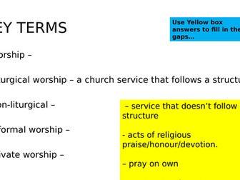 Worship and Prayer AQA Christianity Spec A