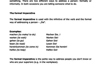 The Imperative in German
