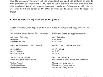 How to communicate in German over the phone