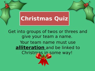 English Christmas Quiz