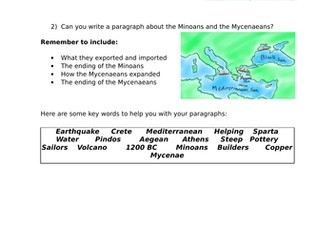 Ancient Greece - Geography of Ancient Greece including Minoans and Mycenaeans. Differentiated.