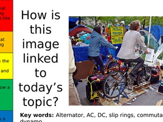 AC Generators AQA 9-1 Physics - to be used in conjunction with kerboodle worksheets