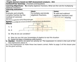 Personalised Lesson plans for school inspection