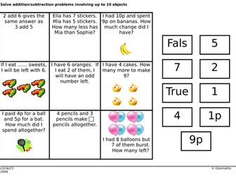 Year 1 maths puzzles / problems