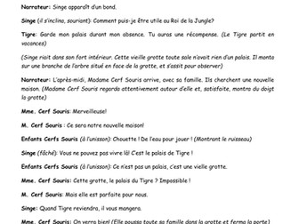 Drama in french "Le Tigre et les Cerfs Souris"