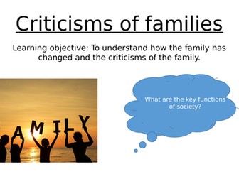 criticisms of the family