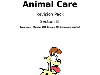 Animal Care Unit One Section B Revision Questions