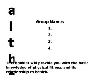 Health Related Fitness Booklet