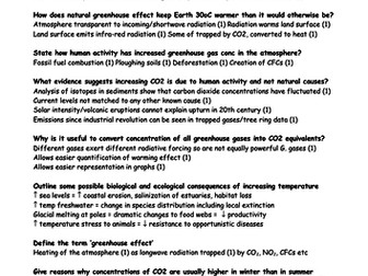 MODEL ANSWERS for Biology Edexcel Alevel (SNAB), Topic 5 - On the Wild Side