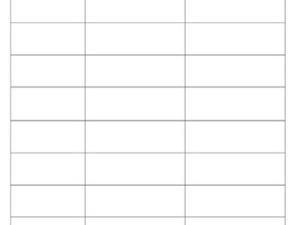 Character Tracker worksheet