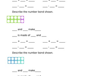 WRM Spring Block 1 Year 1 Week 1 Find and Make Number Bonds