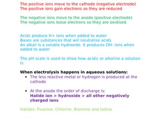 aqa gcse 9-1 chemistry revision pack : Chapter C6