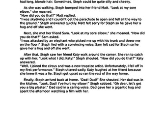 Stories set in Familiar Places (Matilda & On the Way Home) Week 3 Y3 NC2014