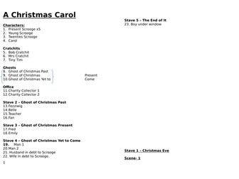 A Christmas Carol School Play