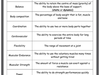 GCSE PE - Components of Fitness - Fitness Testing by burnsinwigan