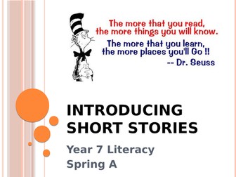 Form Time Literacy - Key Stage 3 - Short Stories