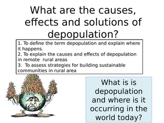 What are the causes, effects and solutions of depopulation? - Lesson 4