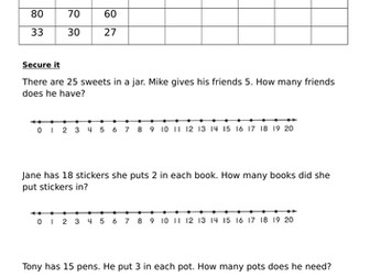 Multiplication and Division Layering Worksheets