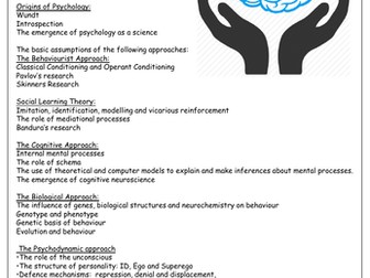 Approaches AQA Year 2 Revision