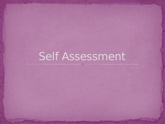 Self and Peer Assessment Resource