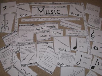 Music display pack- instruments, orchestra, notes