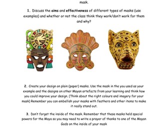 Designing a Mayan  mask