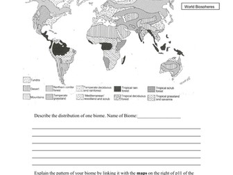 Factors controlling the location of biomes