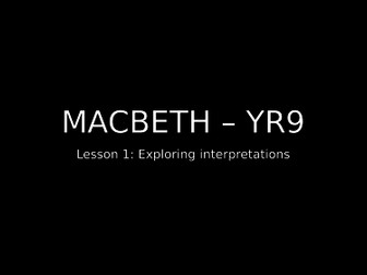 Macbeth for KS3/KS4 (7 Drama Lessons)