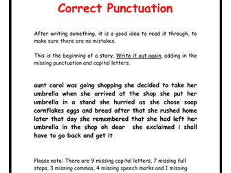 Punctuate the Passage