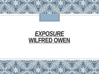 Exposure - Wilfred Owen