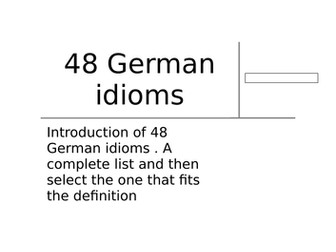 Was fehlt?  GCSE revision and practice in idioms  for able students aspiring to achieve top grades