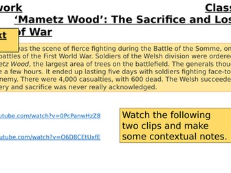 The Manhunt and Mametz Wood to compare