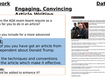 Article, Speech and Letter Writing