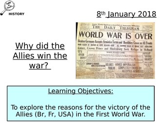 End of WW1 in one lesson
