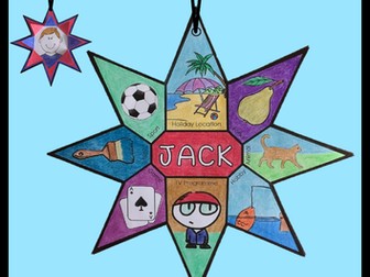 Back To School Activity – All About Me Stars