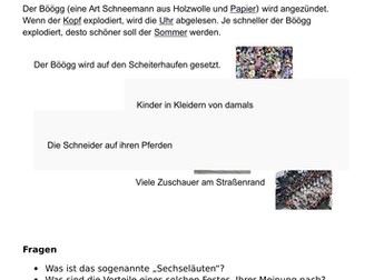 AQA A-level German (2016) Speaking card - Feste und Traditionen