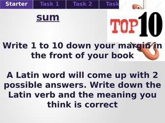 Year 7 Latin - verb 'esse' to be