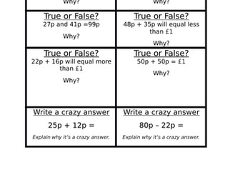 Money - true or false - year 2