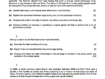 IGCSE Economics Revision questions