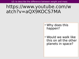 space - weight, mass, gravity